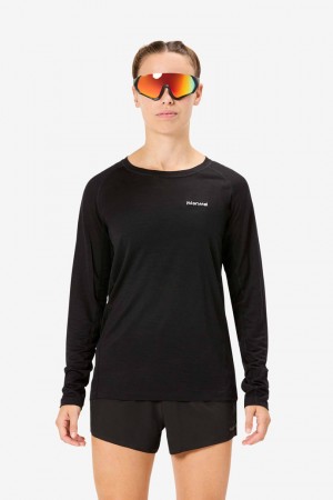 NNormal merino long sleeve t-shirt Noir | NRUCL-4156